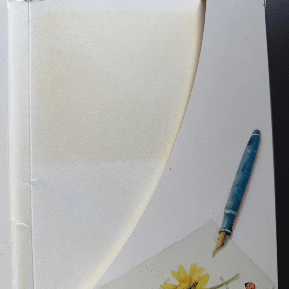 Vtg Hallmark Stationery Portfolio Marjolein Bastin Natures Sketchbook Open Set